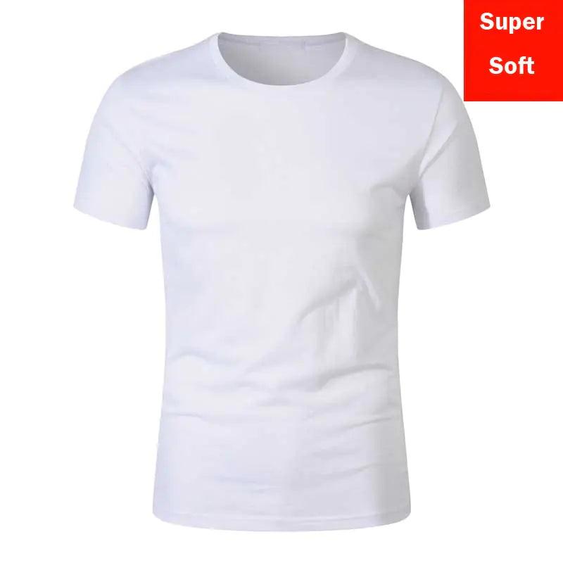 Summer Super Soft White T-Shirts Men Short Sleeve - Sí Fashions