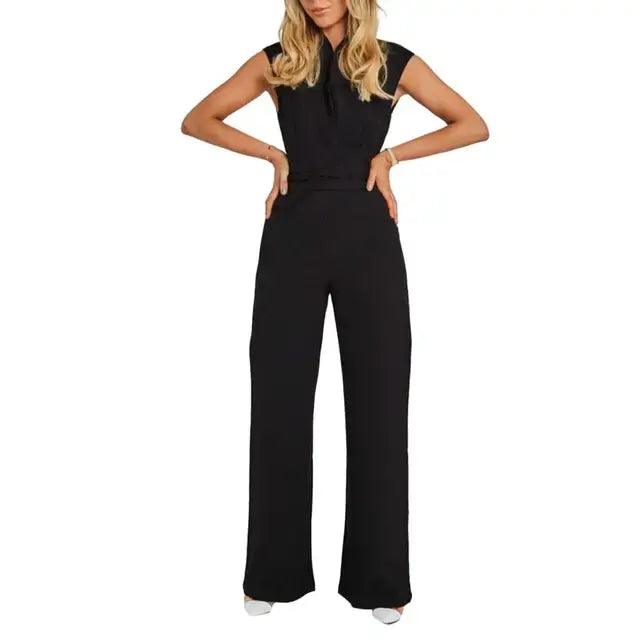 High-Waist Wide Leg Summer Jumpsuit - Sí Fashions