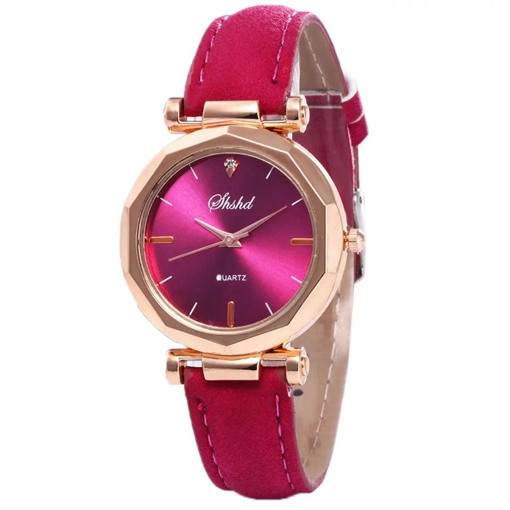 Fashion Women Leather Casual Quartz Watch - Sí Fashions