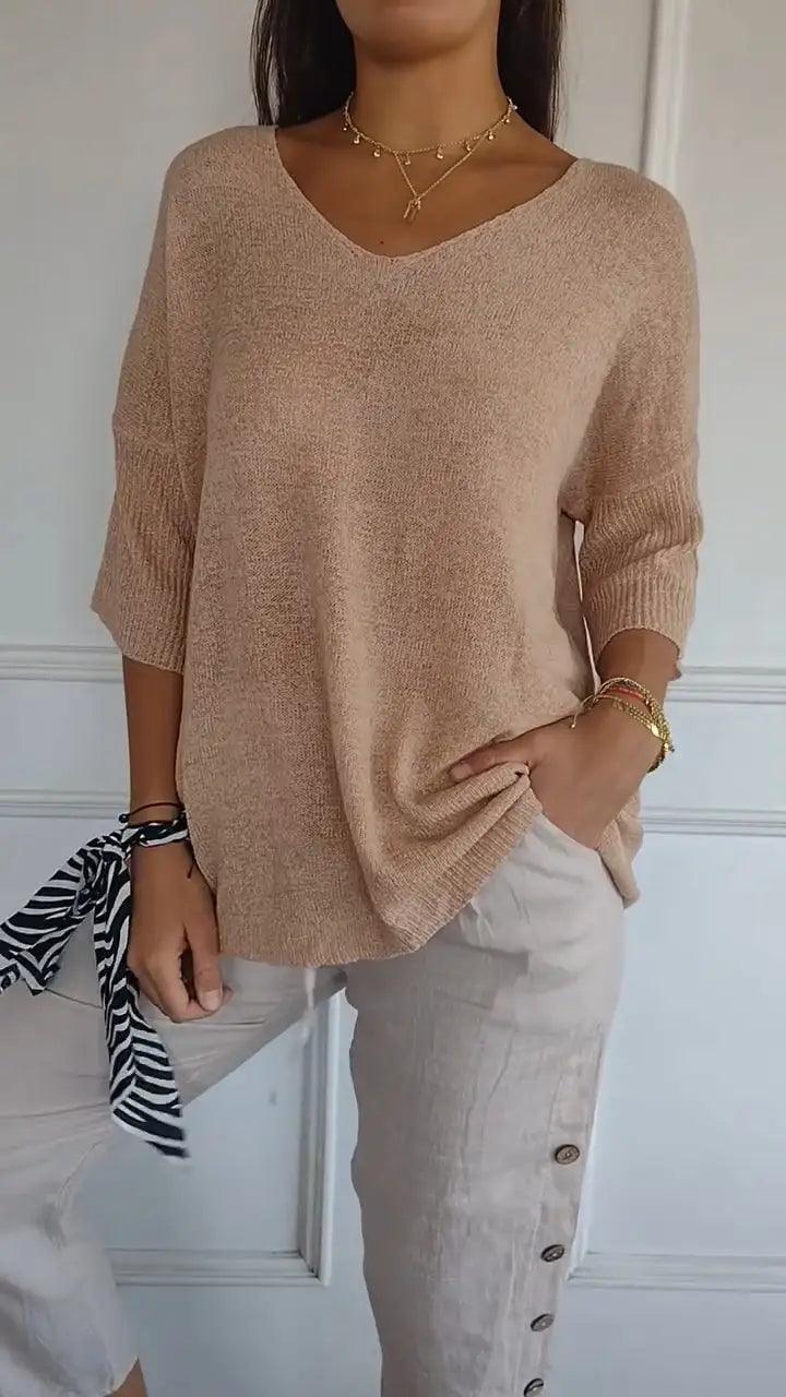 Trendy V-Neck Top - Sí Fashions