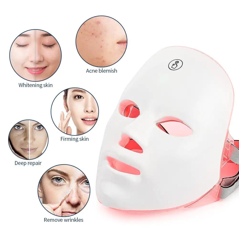 7 Colors Cycle Beauty Mask - USB Charge LED Facial Mask - Sí Fashions